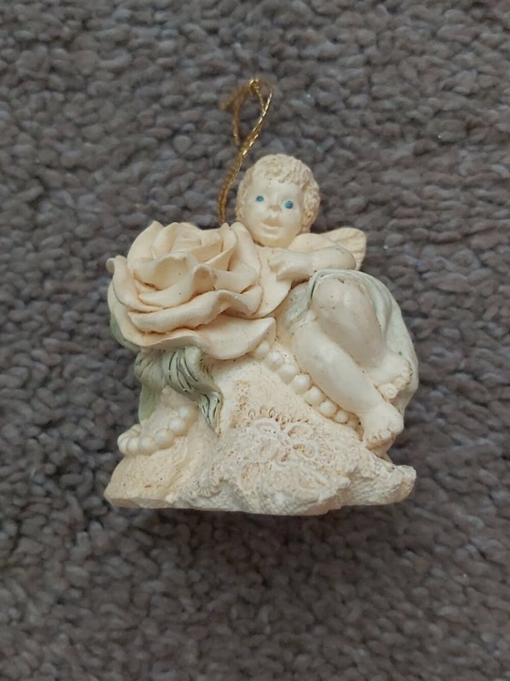 🕊️ Mini Composite Rosette Cherub Angel Ornament